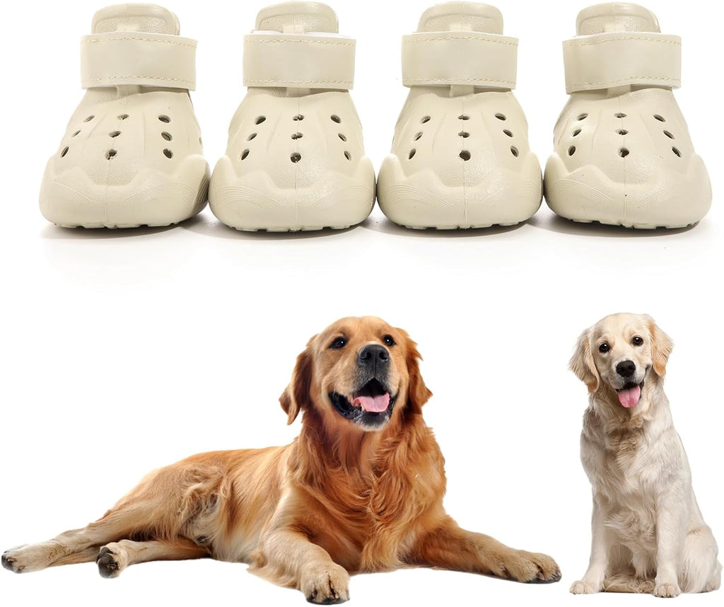 Croc-Style Dog Shoes – 4 Pack Set