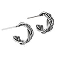 It's a Wrap Sterling Silver Braided Hoop Earrings