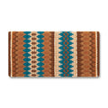 Mayatex 1455-18 38x34 New Nova Wool Blanket TEAL TURQ BROWN