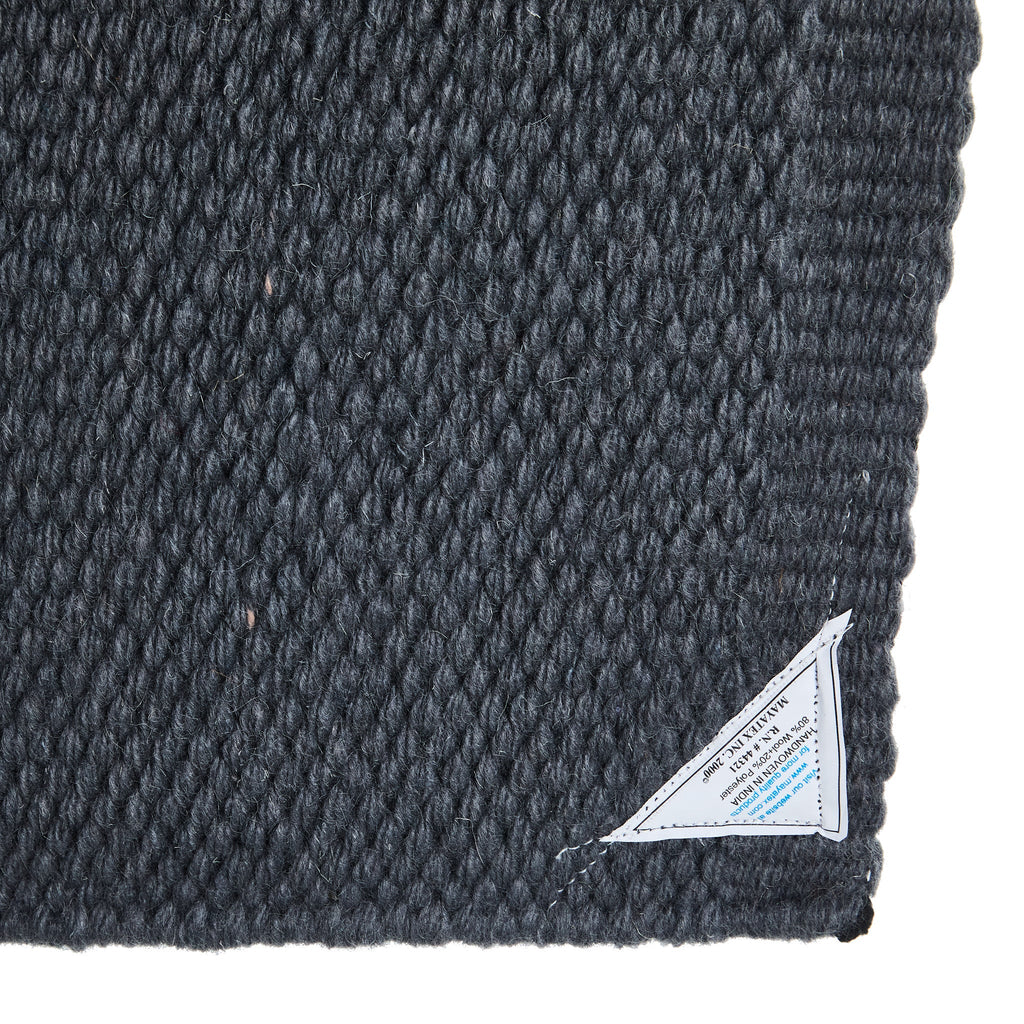 1314C-93 San Juan Solid Charcoal 38x34 New Zealand Wool Saddle Blanket