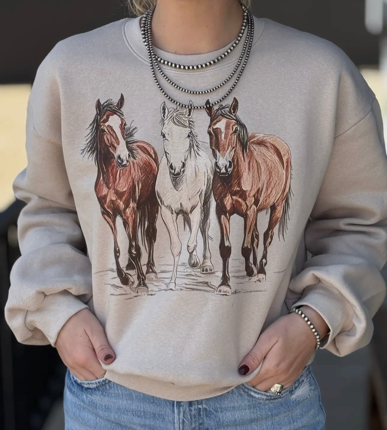 All The Pretty Horses Sweatshirt-MEDIUM
