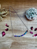 16 inch chain choker and Verascite sea sediment and sterling silver purple