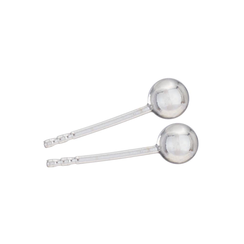Would Be Missed Sterling Silver Simple Ball Studs