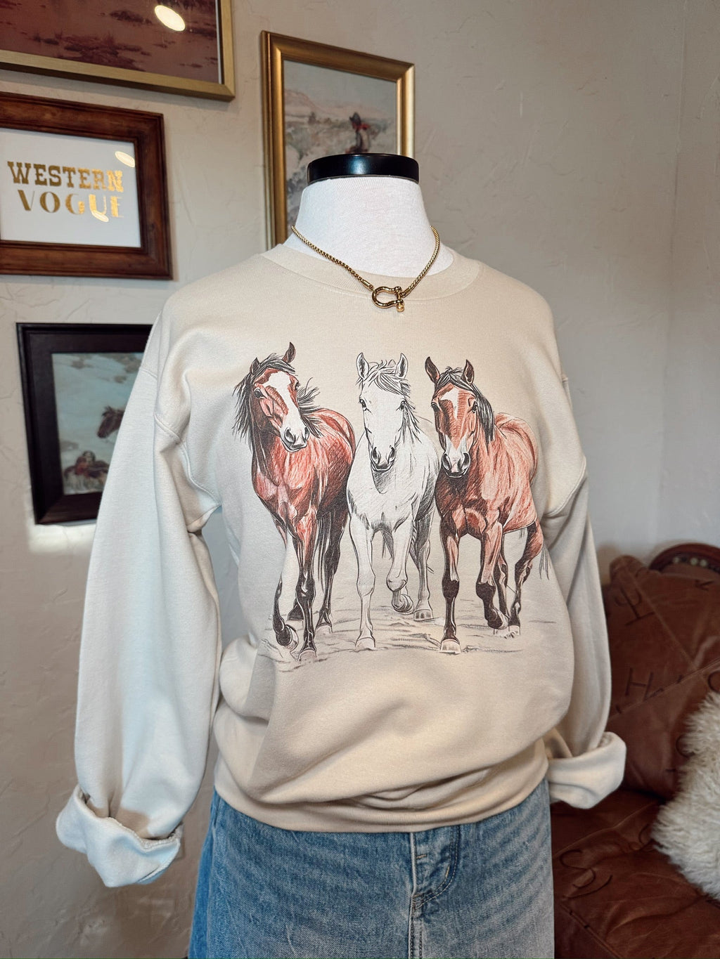 All The Pretty Horses Sweatshirt-MEDIUM