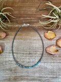 Blue-Green Turquoise Heishi Choker – 14"