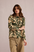 Valeria's Grace Top In Off White and Green