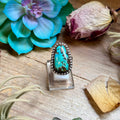 MJ Ring - Copper & Sterling Silver Turquoise Adjustable