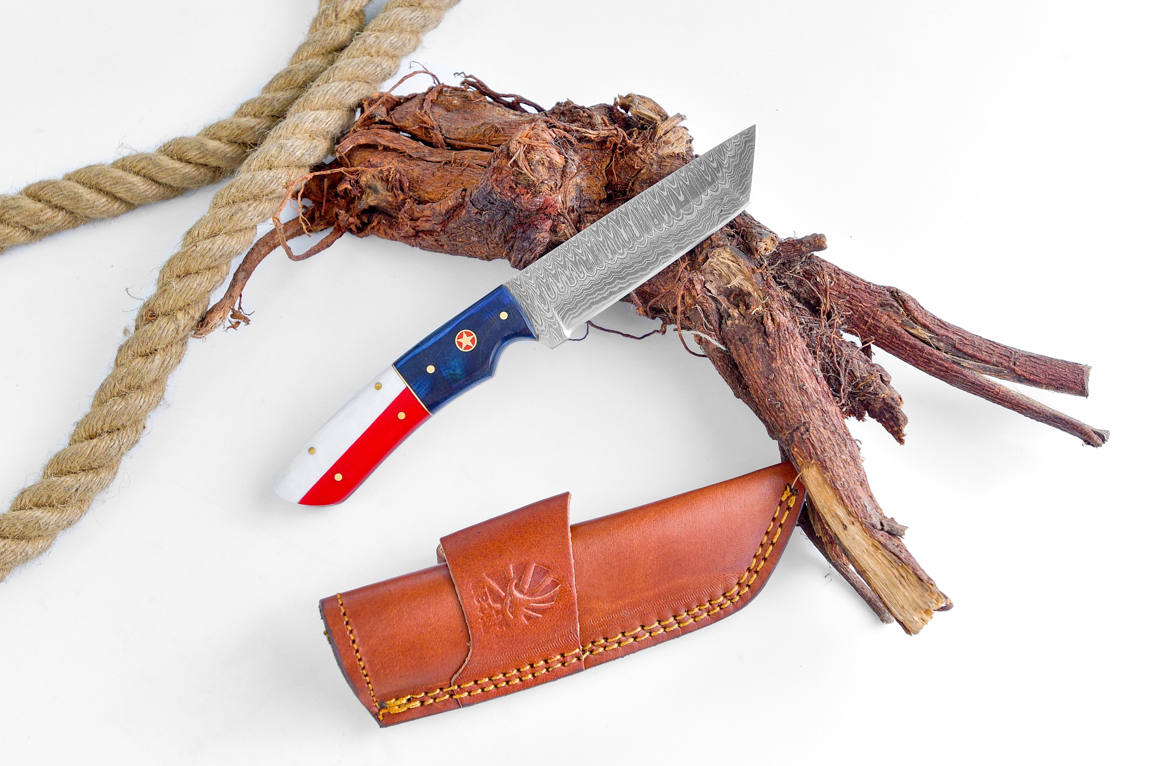 Titan Texas Lone Star Damascus blade TK-203