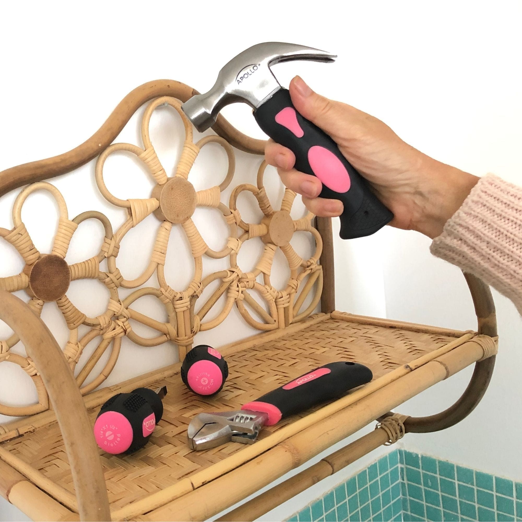 Four Piece Stubby Tool Set - Pink- DT0240P