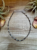 Sterling Silver Torpedo & Purple Spiny Oyster Choker – 14-Inch