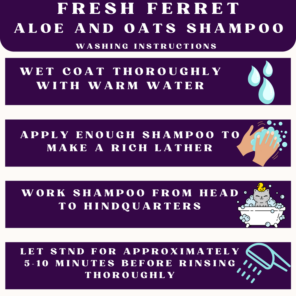 Piccardmeds4pets Fresh Ferret Aloe and Oats Shampoo 12 oz.