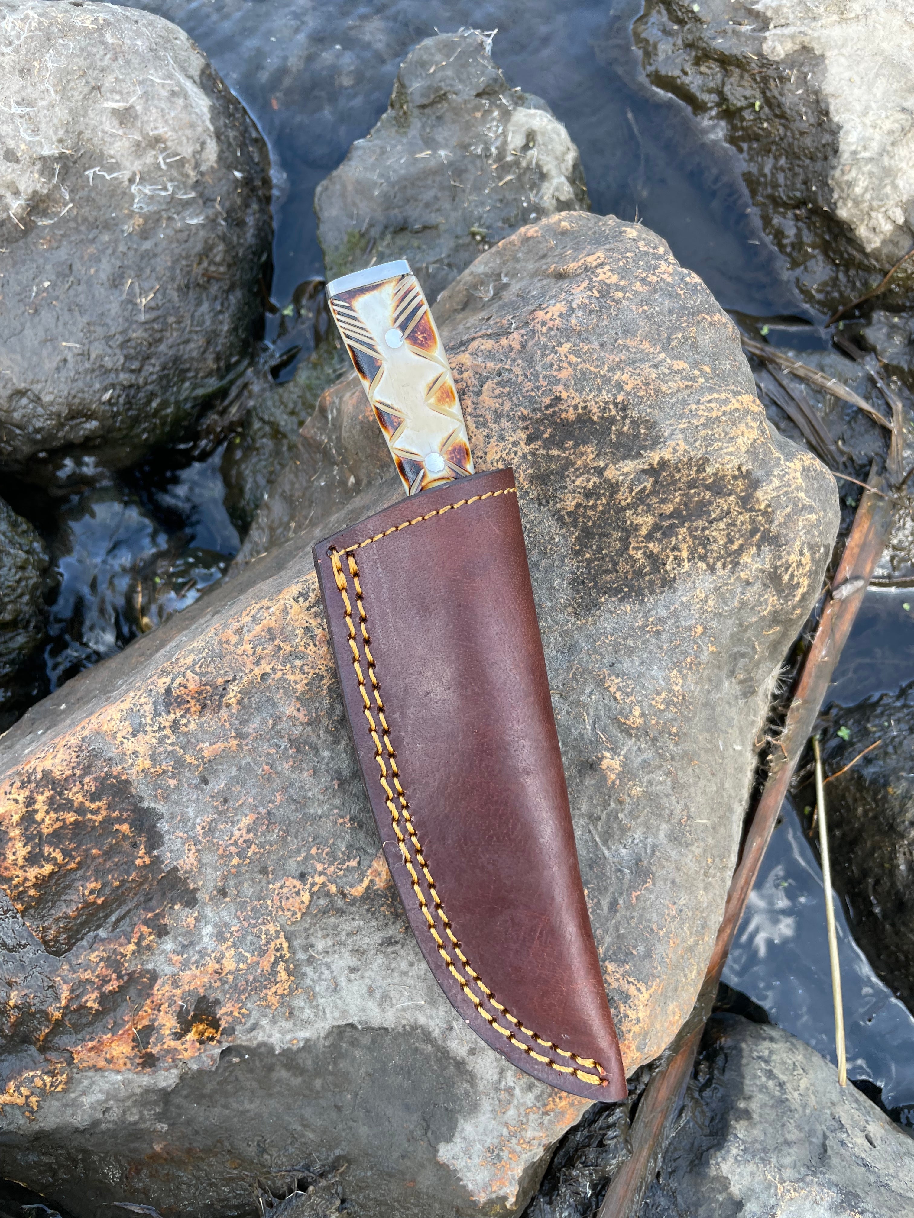 Handmade High Carbon Damascus Pairing and utility Knife TK-033