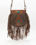 Mojave Tassle Bag In Brunette Leather