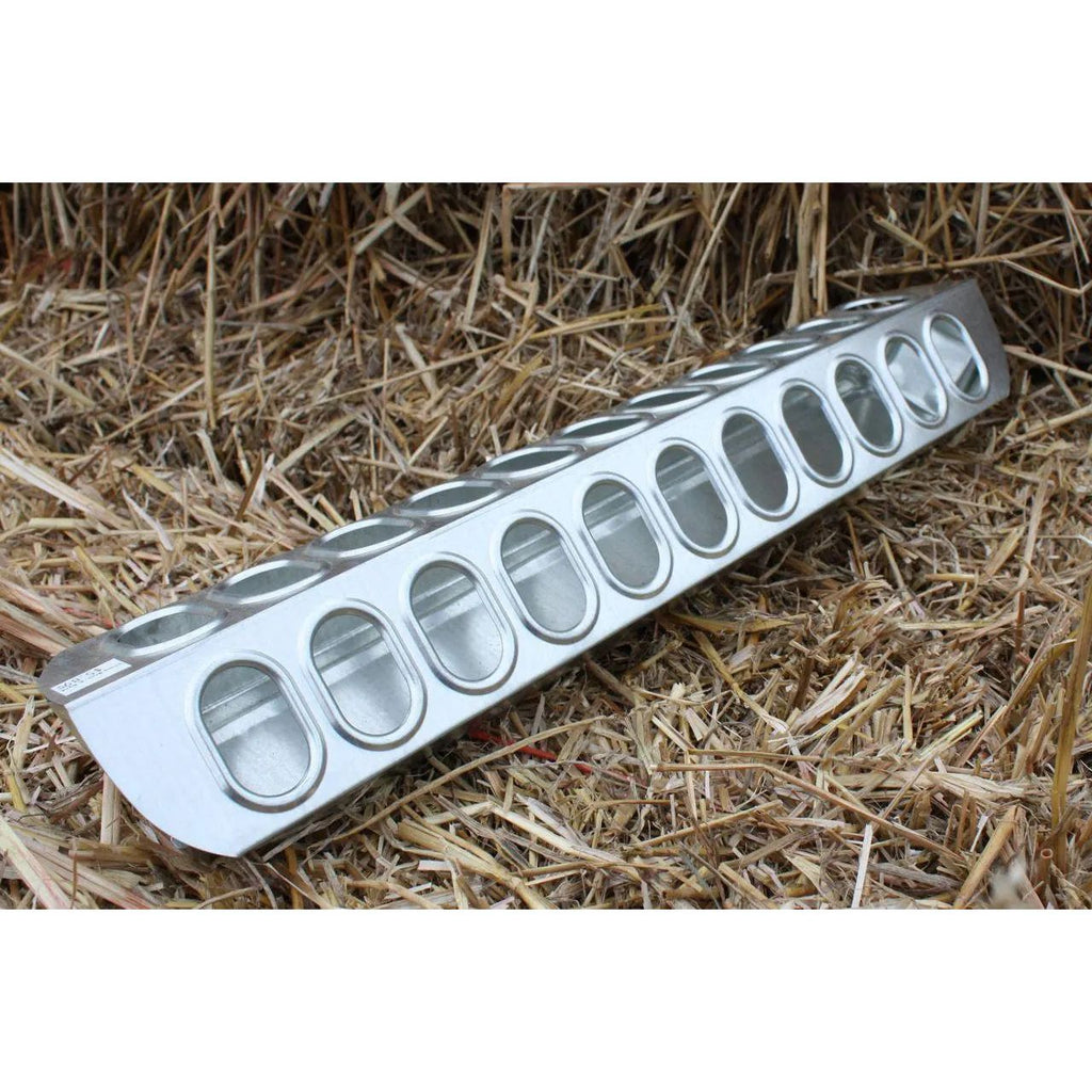 Miller 18" Galvanized Slide Top Poultry Chicken Feeder 9822