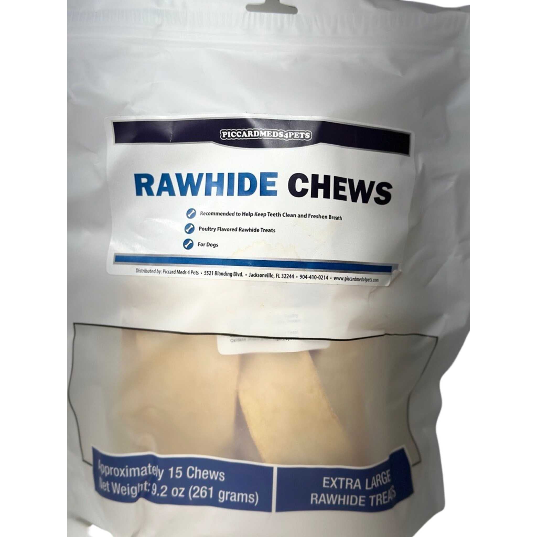 Piccardmeds4pets Rawhide Dental Chews for XL Dogs Over 50lbs.