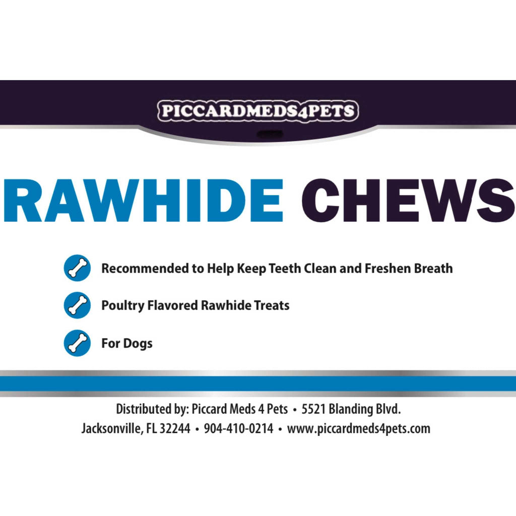 Piccardmeds4pets Rawhide Dental Chews for XL Dogs Over 50lbs.