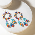 Myra Southwest Spirit Beaded Earrings in Ocean Blaze