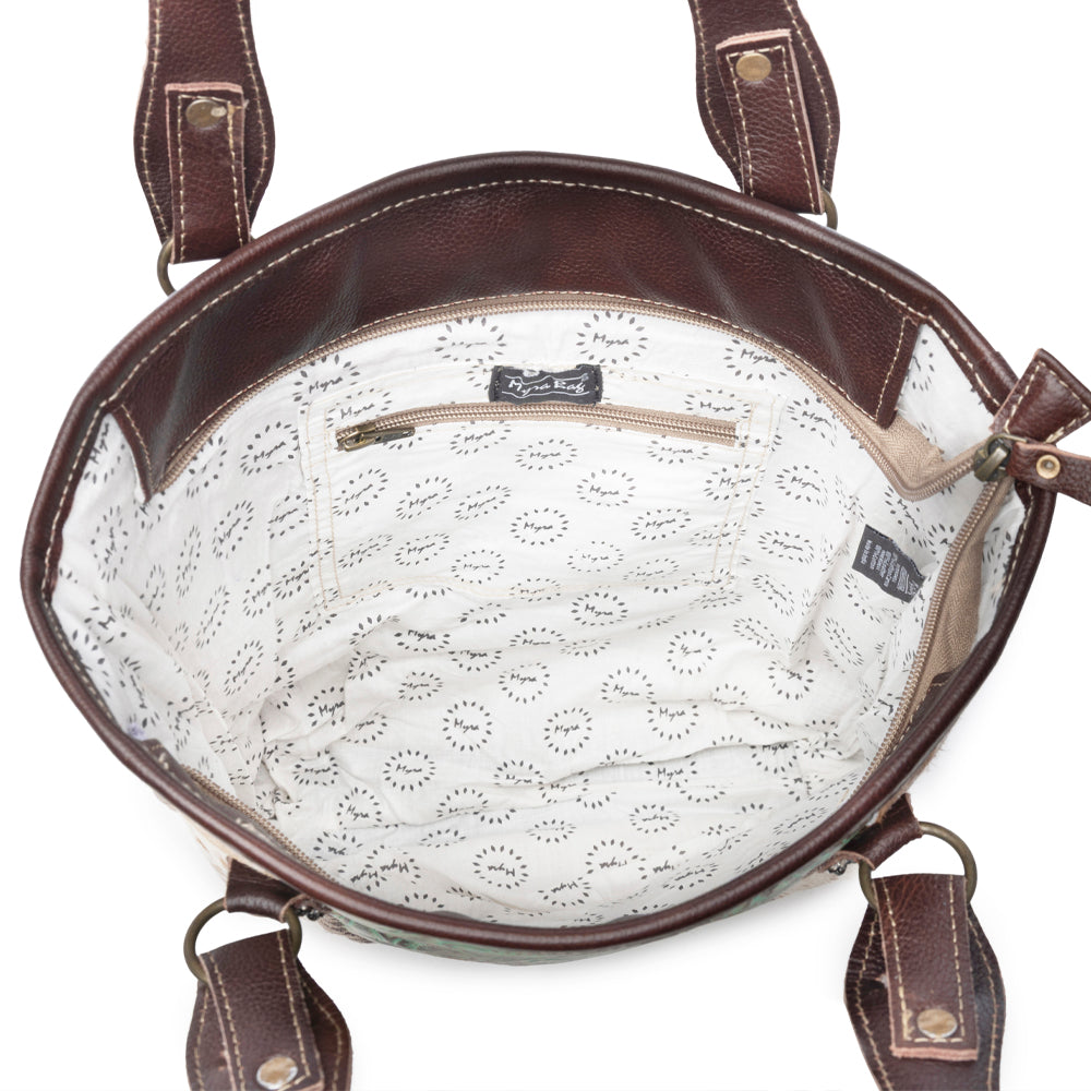 Cheyenne Plains Tooled Leather & Hairon Bag