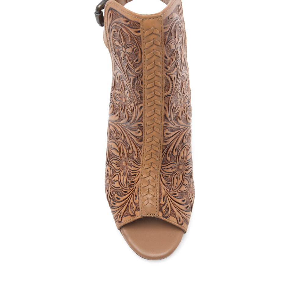 Monika Boot In Hand-tooled Leather