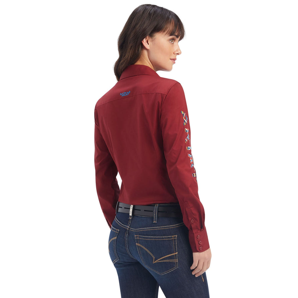 Ariat Women’s Team Kirby Wrinkle-Resistant Stretch Western Performance Shirt