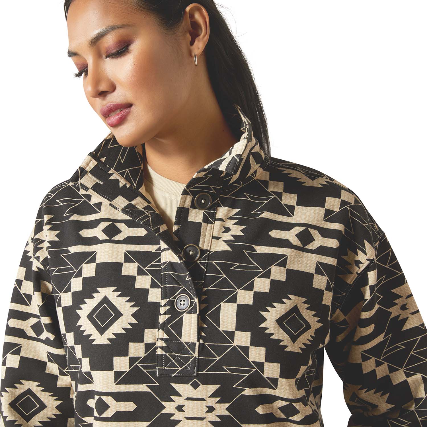 Ariat Womens Hometown Button Front Sweatshirt