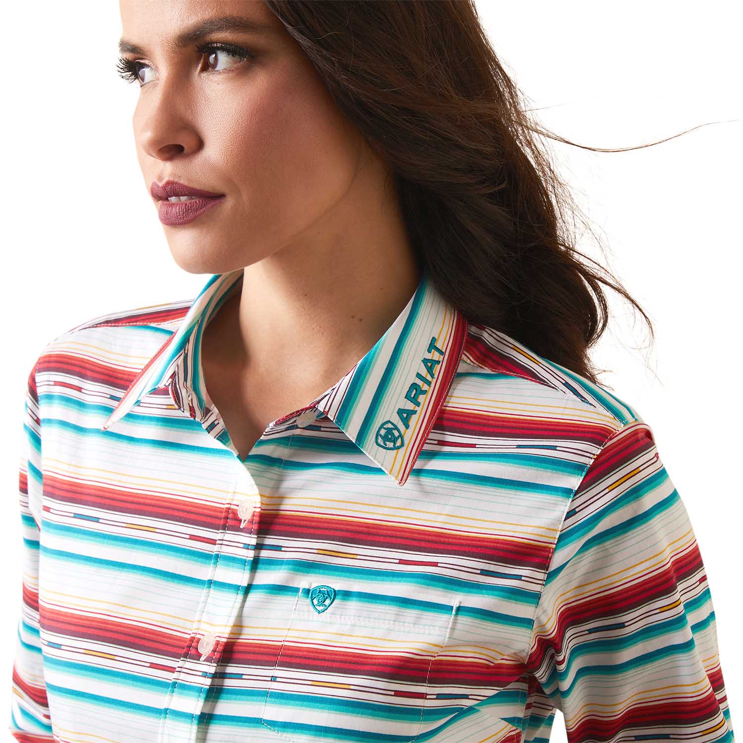 Ariat Women’s Team Kirby Wrinkle-Resistant Stretch Western Performance Shirt