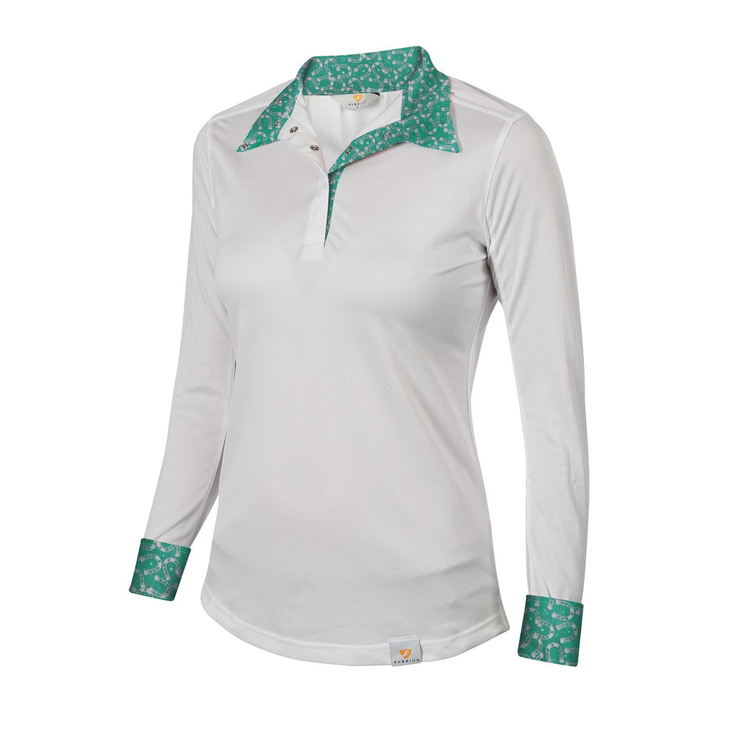 Aubrion Girl's Equestrian Style Long Sleeve Show Shirt