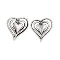 Heartbeat Sterling Silver Heart Stud Earring