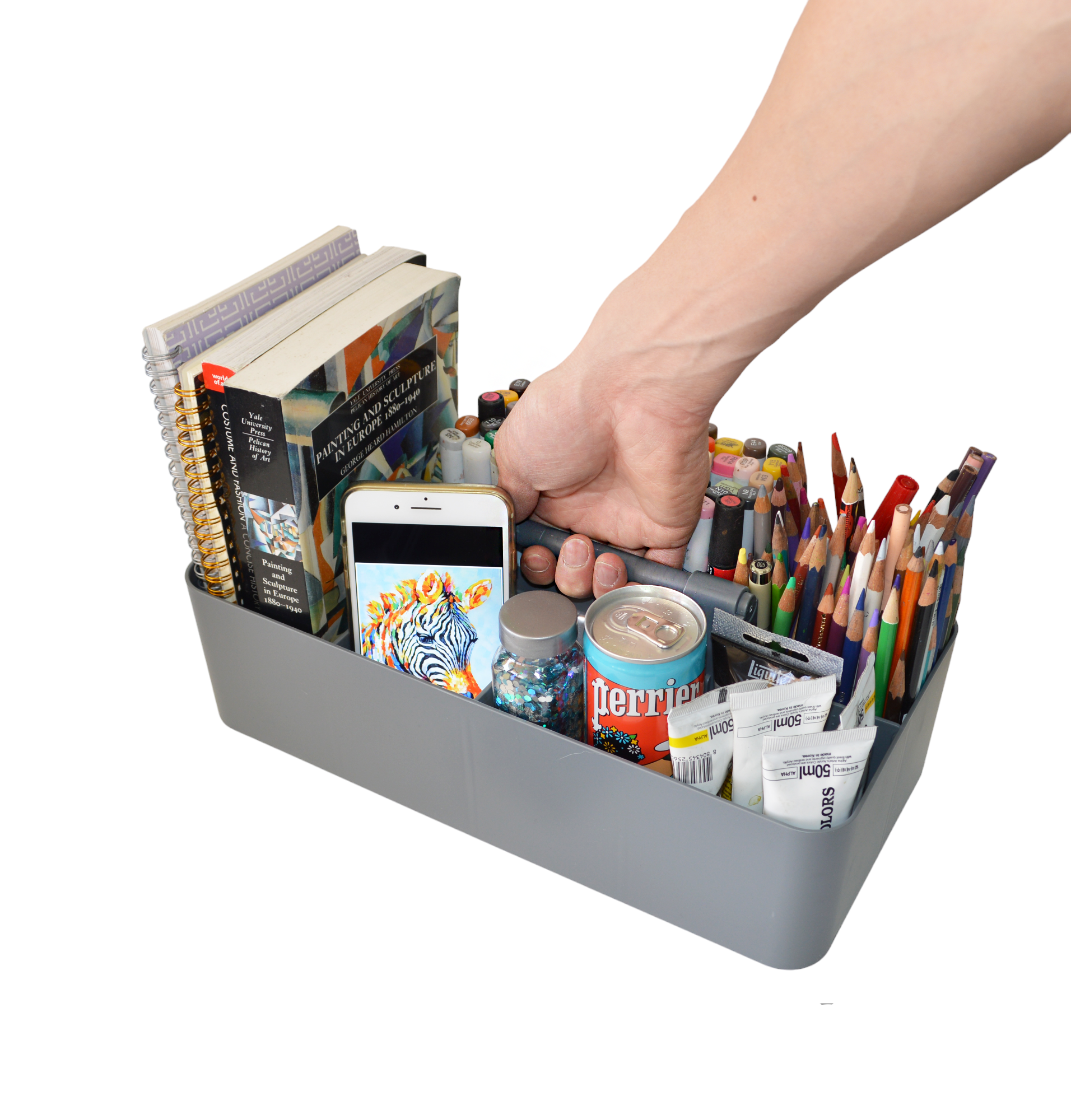 Enjoy Organizer  3 Pack, Large Plastic Storage Caddy with Handles Made in USA