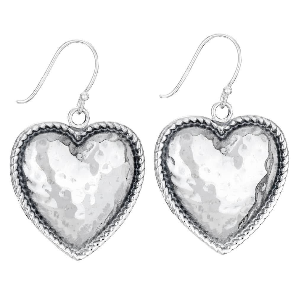 Big Heart Sterling Silver Earrings