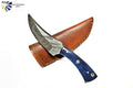 Damascus Steel Skinner Knife, Dyed Bone Grip by Titan TD-225
