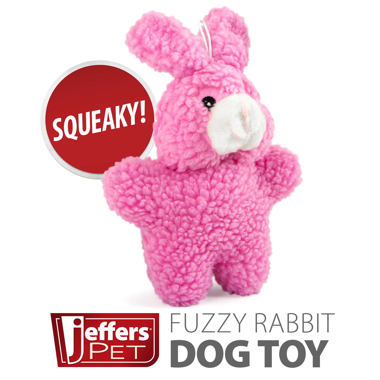Jeffers Animal Fuzzies Plush Squeaker Dog Toys
