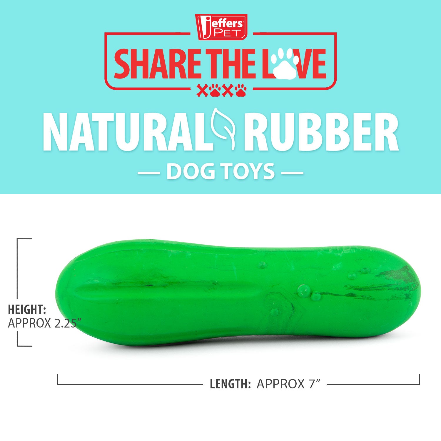 Jeffers Floating Natural Rubber Dog Chew Toy with Vanilla Scent for Dental Health and Water Play