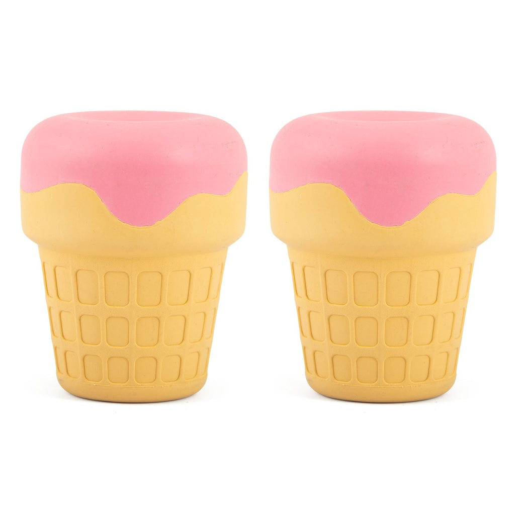 Jeffers Ice Cream Cone Natural Rubber Stuffable Treat Dispensing Dental Dog Chew Toy