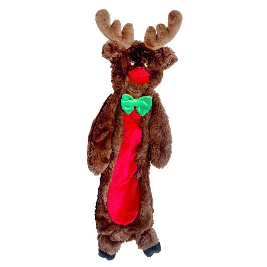 Jeffers Pet Christmas Characters Unstuffed Plush Squeaker Dog Toys, 12"L
