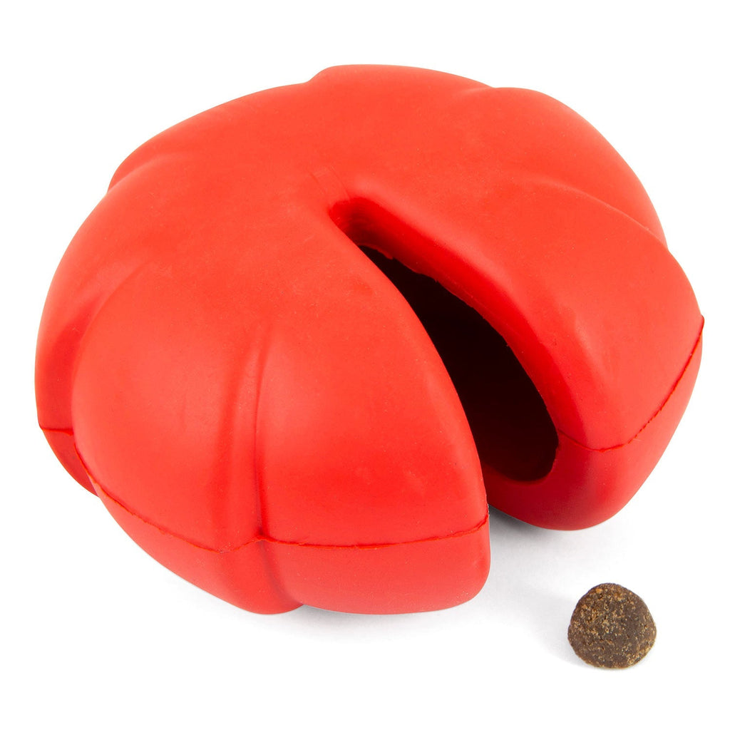 Jeffers Red Millipede Natural Rubber Treat Dispensing Dental Dog Chew Toy