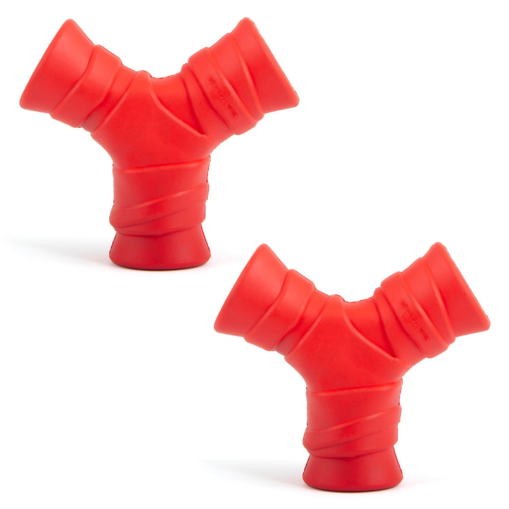 Jeffers Red "Y" Natural Rubber Dental Dog Chew Toy for Medium Chewers