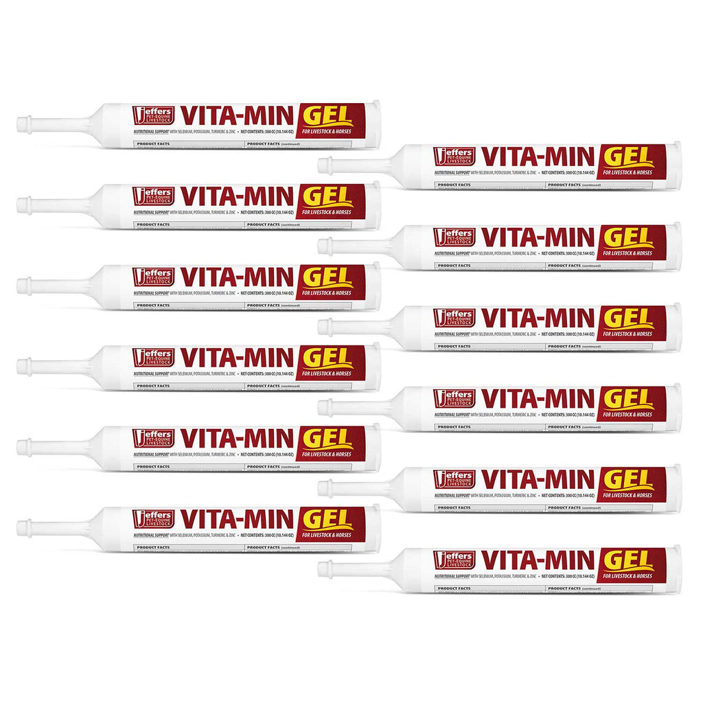Jeffers Vita-Min Gel with Vit E & B12 for Cattle, Horses, Sheep, Goats & Swine
