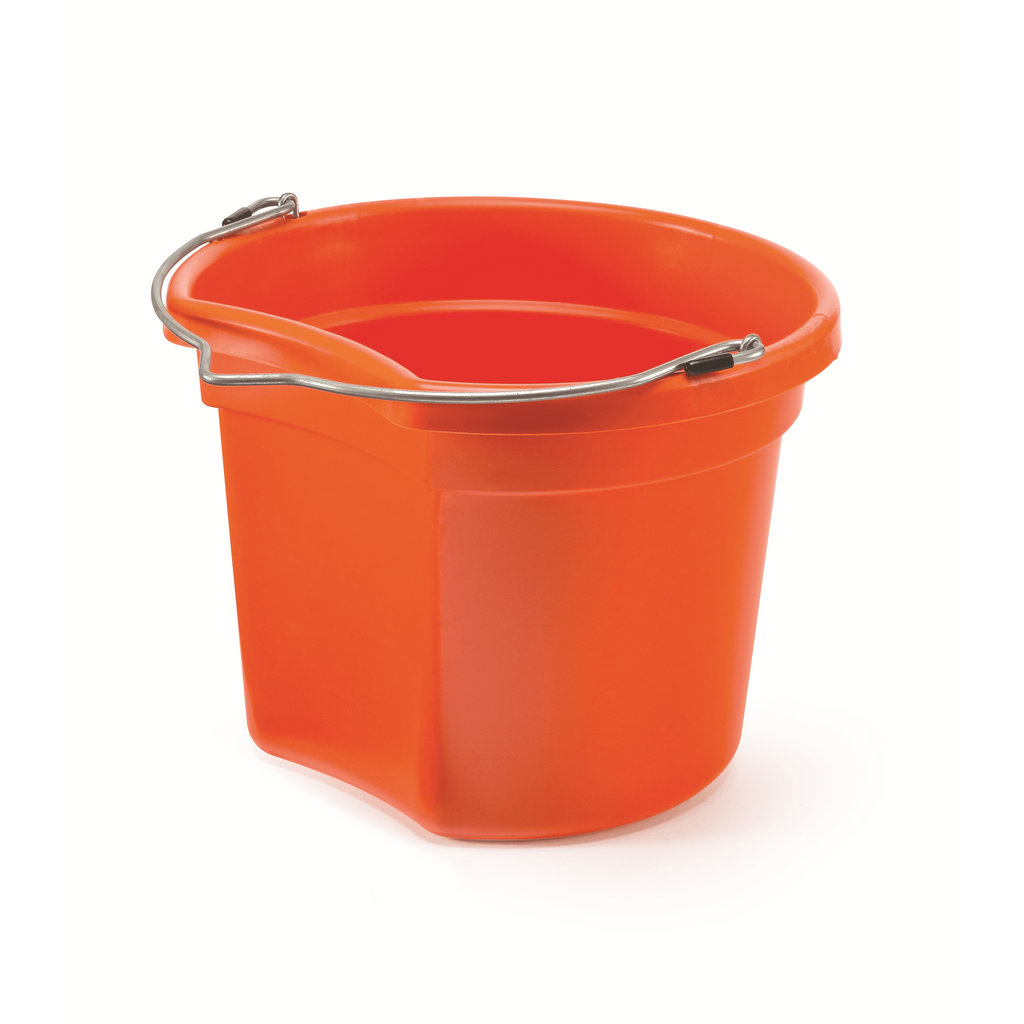 KD-154 8 Qt. Flat Back Silver Line Bucket | Lightweight Feed and Water Bucket
