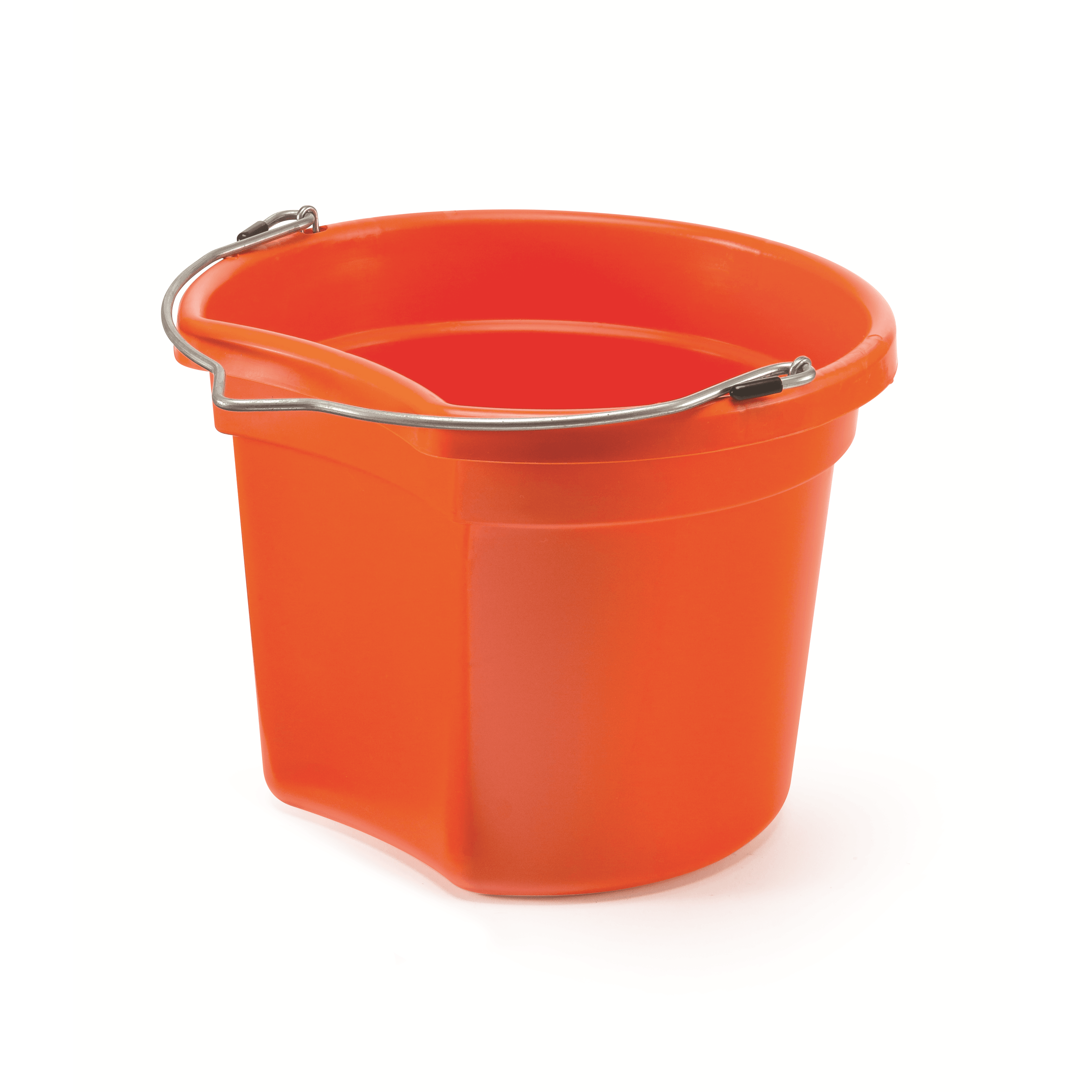 KD-154 8 Qt. Flat Back Silver Line Bucket | Lightweight Feed and Water Bucket