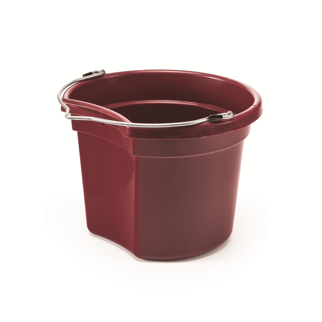 KD-154 8 Qt. Flat Back Silver Line Bucket | Lightweight Feed and Water Bucket