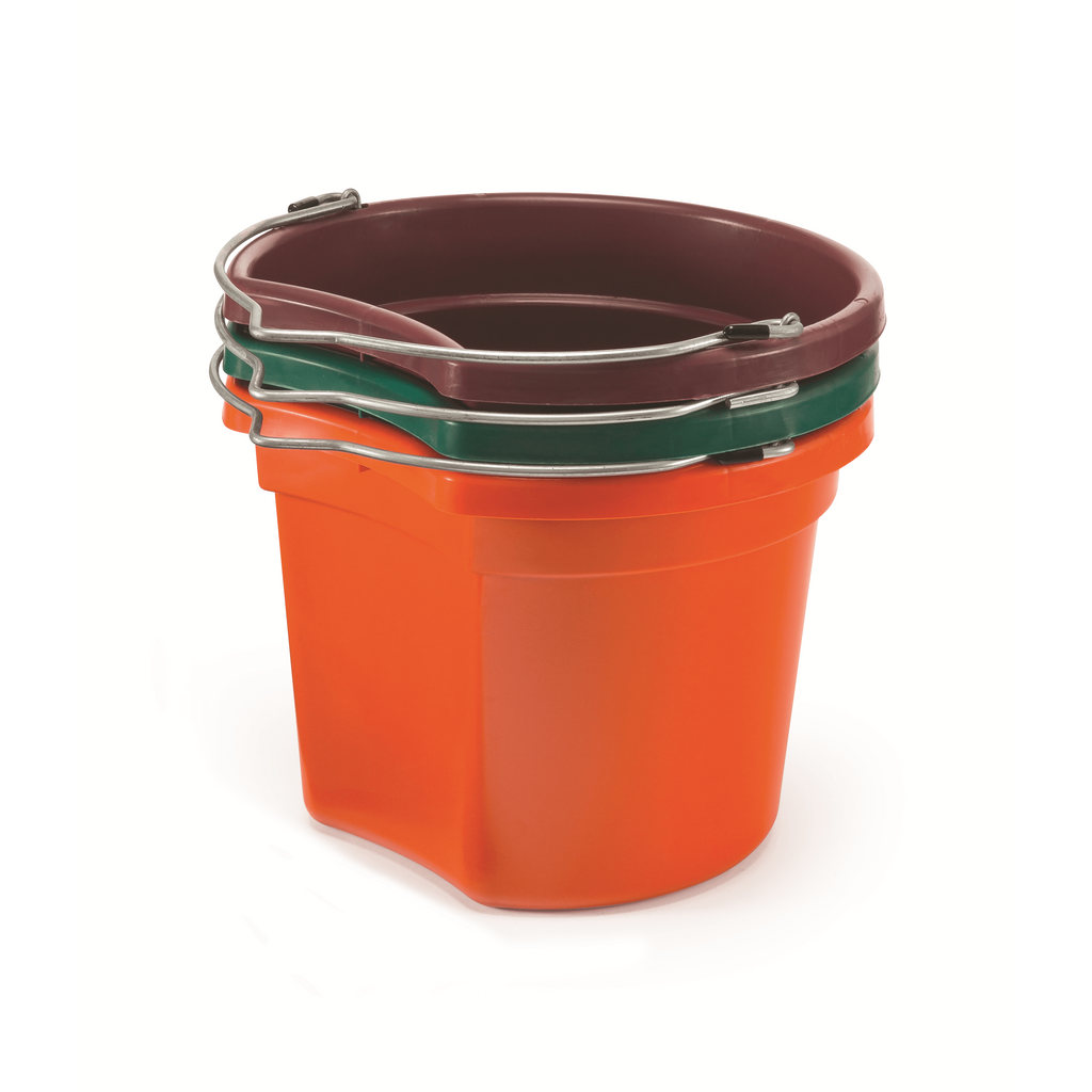 KD-154 8 Qt. Flat Back Silver Line Bucket | Lightweight Feed and Water Bucket