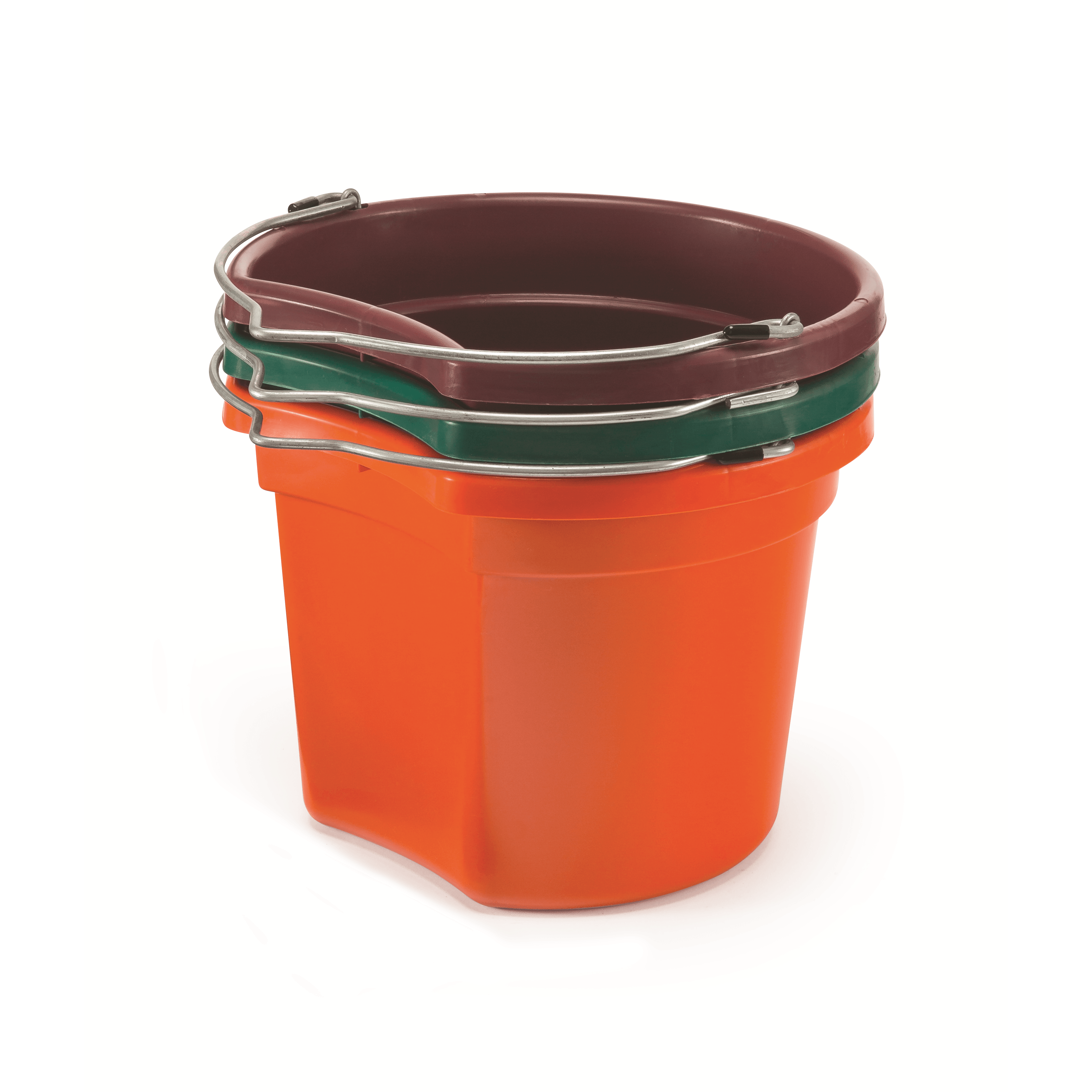 KD-154 8 Qt. Flat Back Silver Line Bucket | Lightweight Feed and Water Bucket