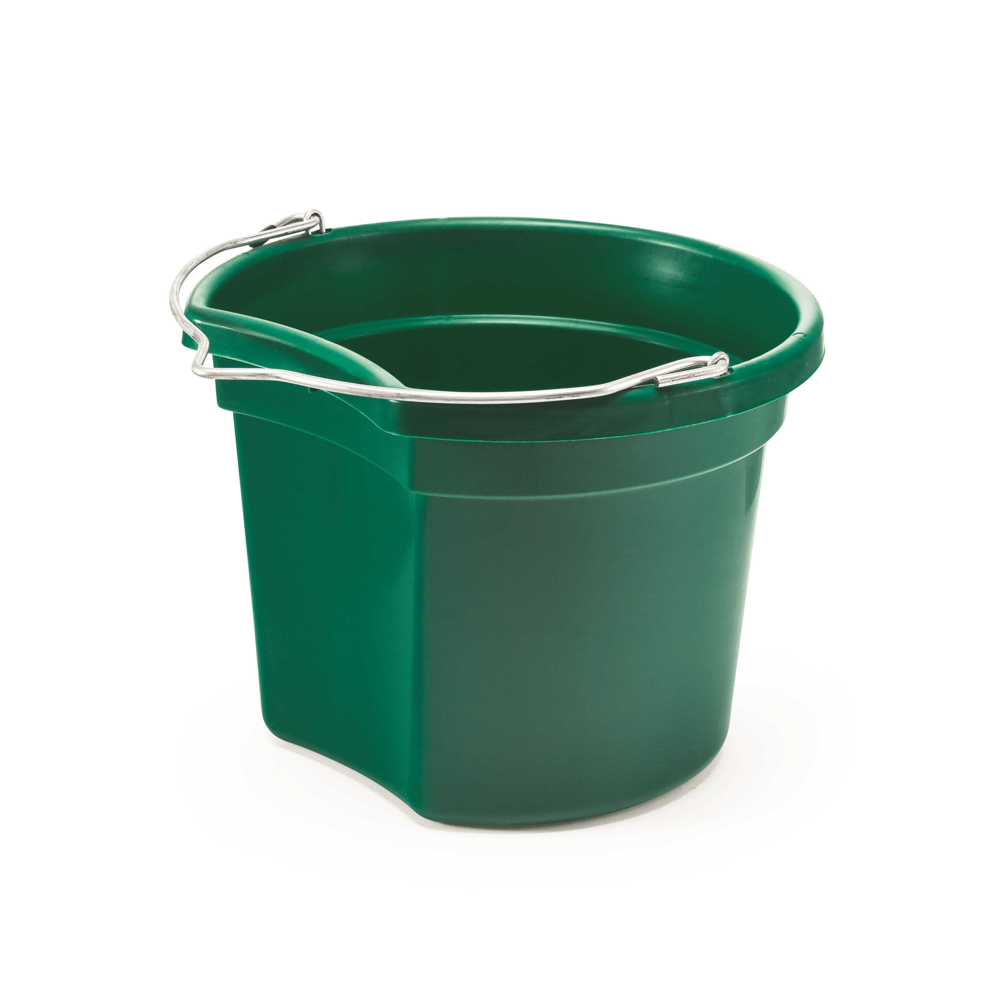 KD-154 8 Qt. Flat Back Silver Line Bucket | Lightweight Feed and Water Bucket