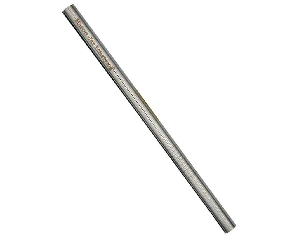 Medium 7 1/4" Stainless Steel Boba Straws for Pint Mason Jars
