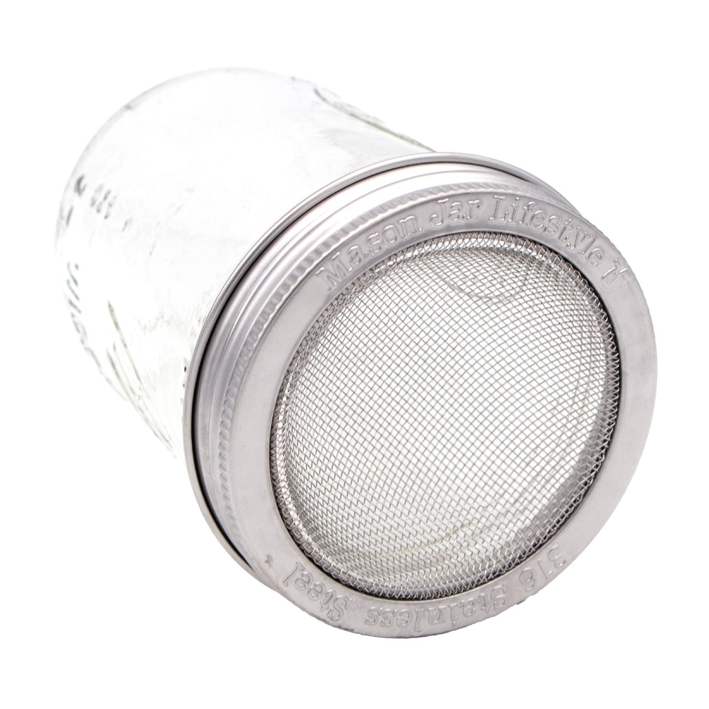 Curved Rust Proof Sprouting Lid and Band for Mason Jars