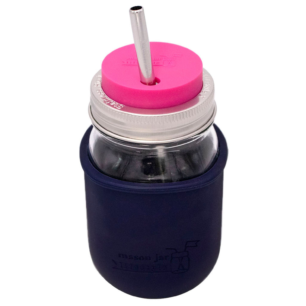 Silicone Sleeve for Regular Mouth Pint 16oz Mason Jars