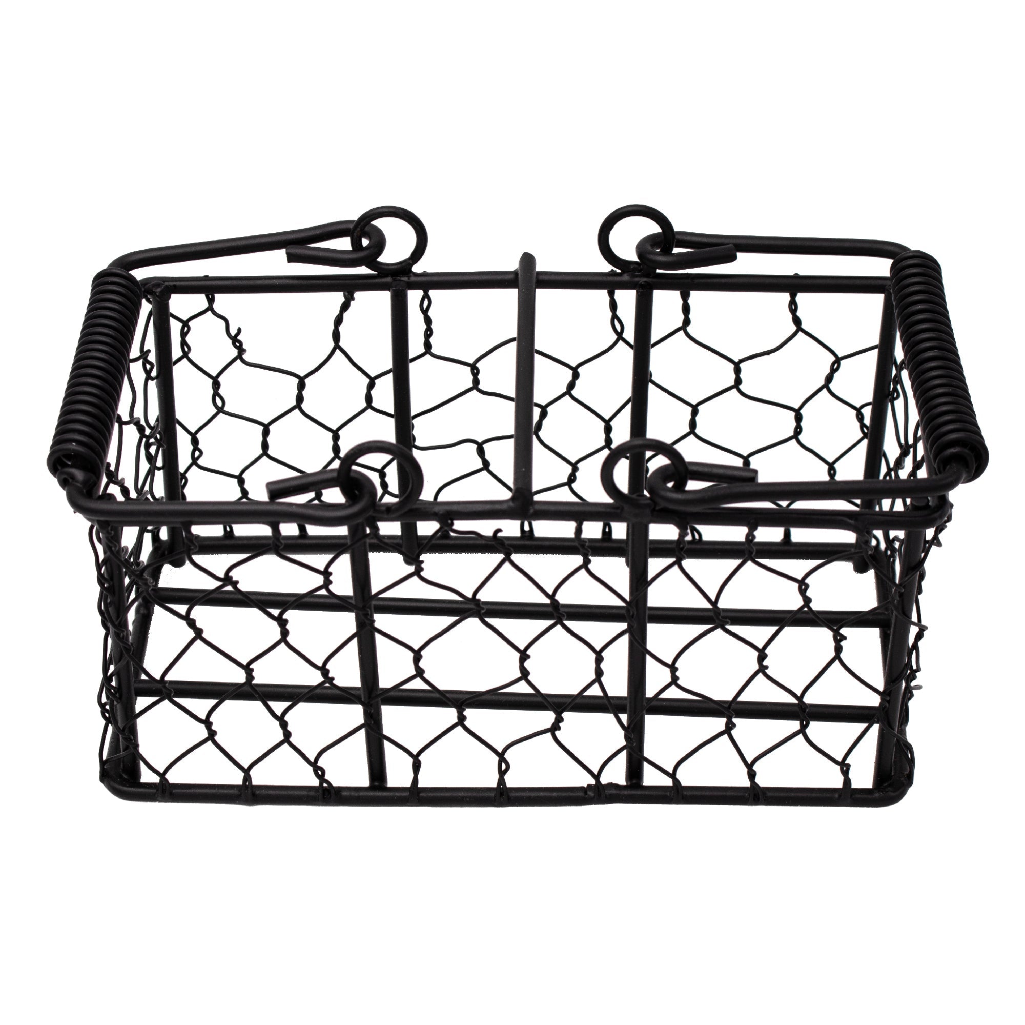 Chicken Wire Caddy for 2 Half Pint 8oz Mason Jars