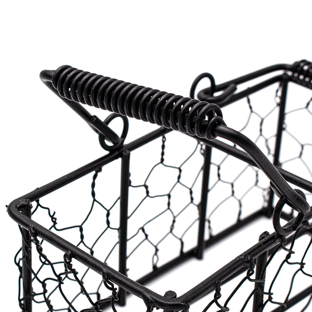 Chicken Wire Caddy for 2 Half Pint 8oz Mason Jars
