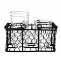 Chicken Wire Caddy for 2 Half Pint 8oz Mason Jars